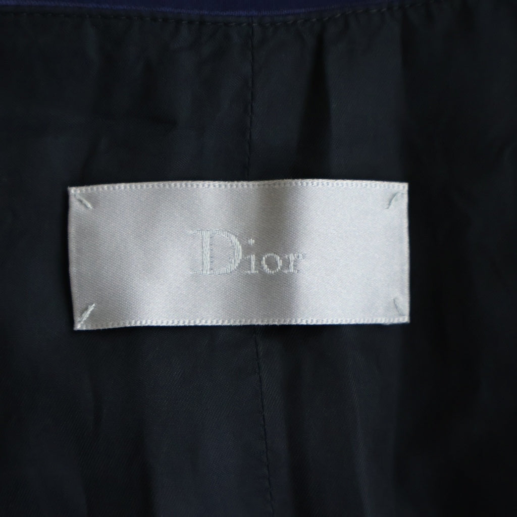 Dior HOMME(ディオールオム) 15SS サテンライン切替ノーカラー比翼ジレベスト ネイビー 563C604S3300