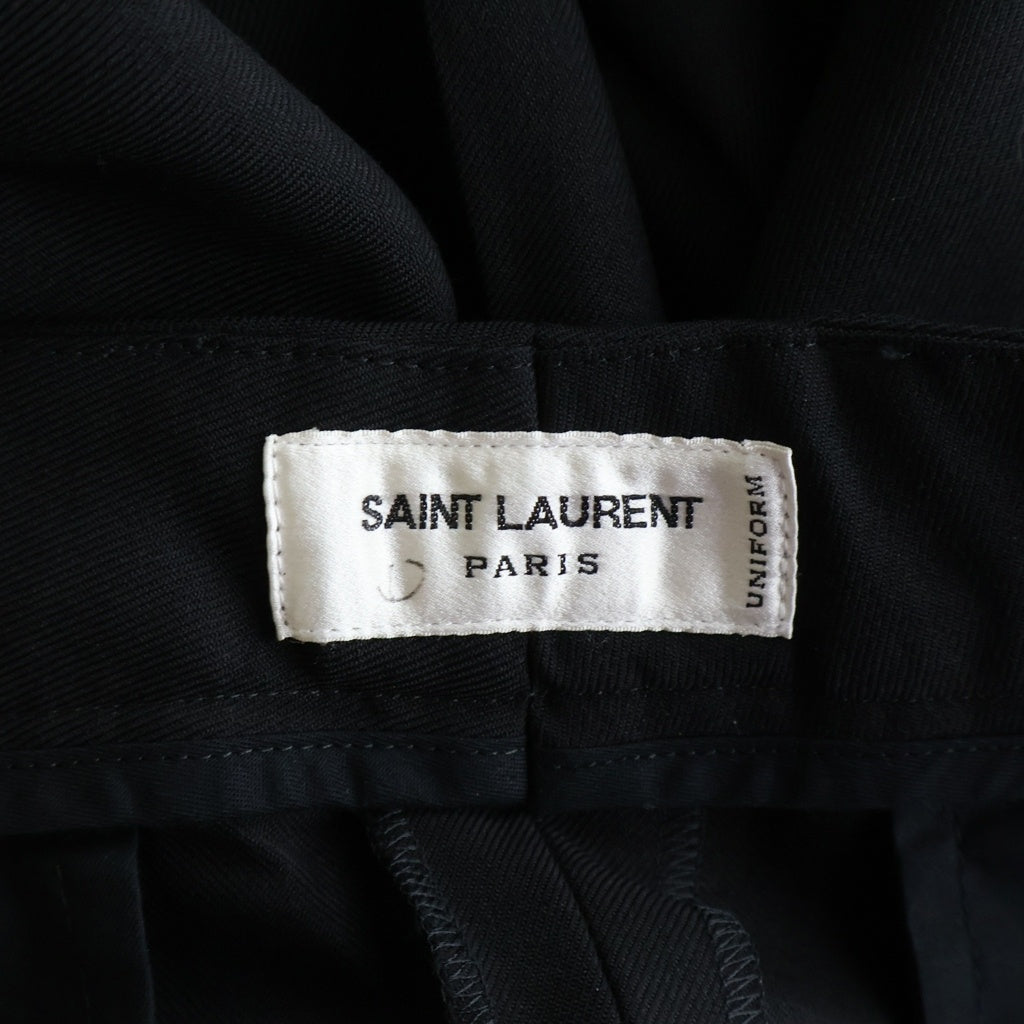 SAINT LAURENT PARIS(サンローランパリ) Wool Pants ウールテーパードパンツ ブラック レディース 637000 Y404W