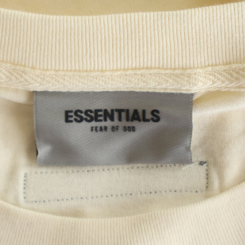 FEAR OF GOD ESSENTIALS(フィアオブゴッド エッセンシャルズ) S/S T-SHIRT ラバーロゴ 半袖Tシャツ アイボリー