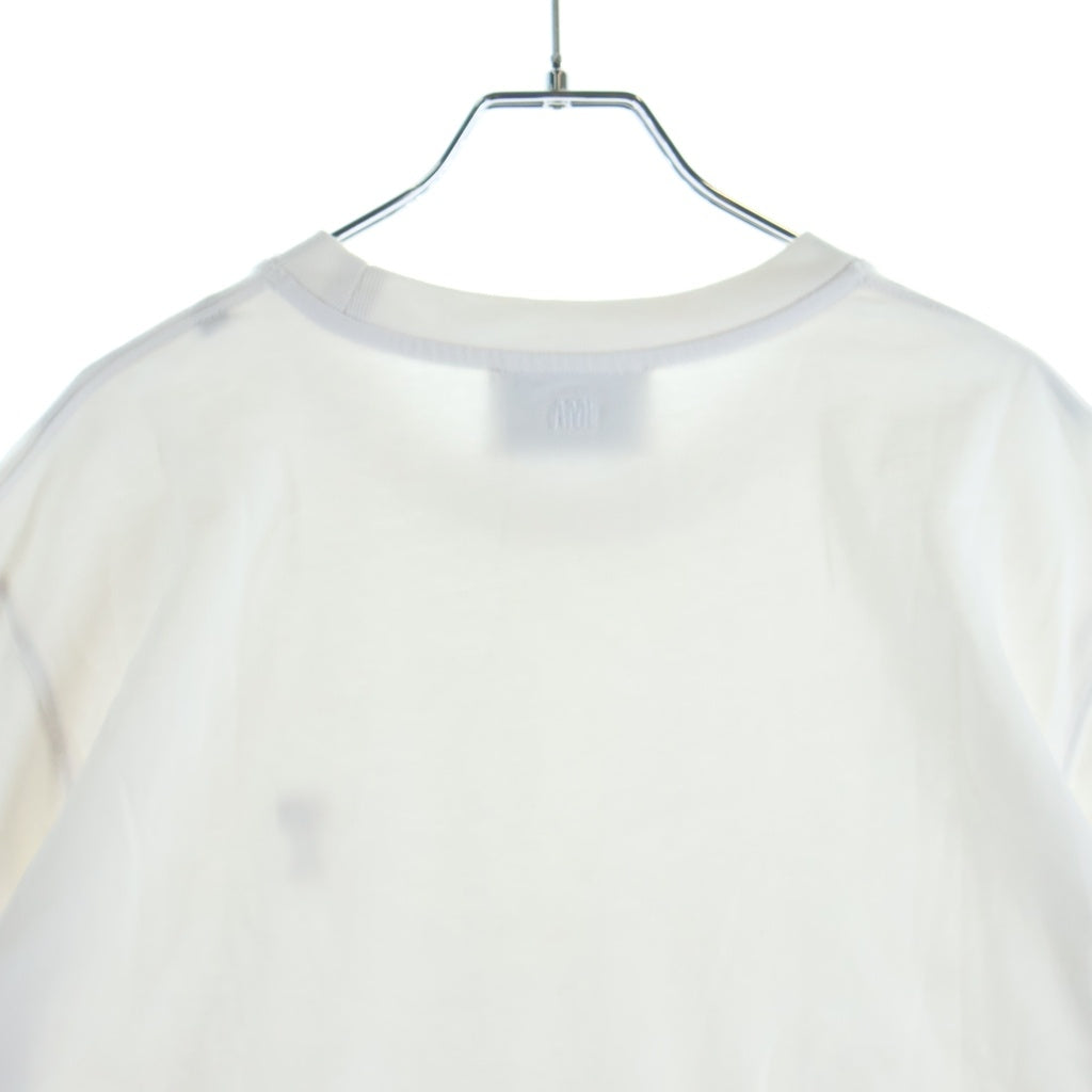 AMI Alexandre Mattiussi(アミアレクサンドルマテュッシ) T-Shirt ハートロゴ刺繍 半袖Tシャツ ホワイト UTS360.701