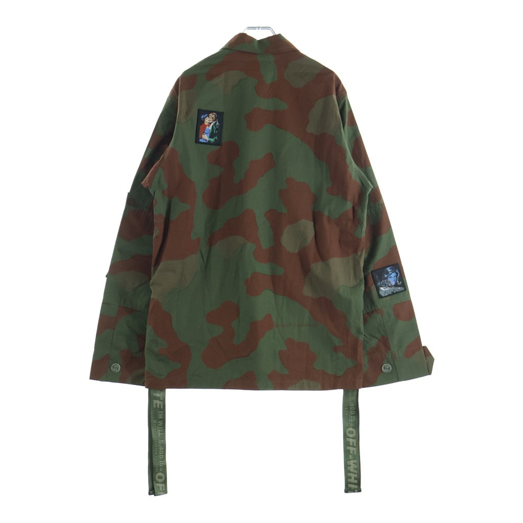 OFF-WHITE(オフホワイト) 19SS Military Jacket ワッペン ミリタリージャケット カーキ OMEL006R19A66021