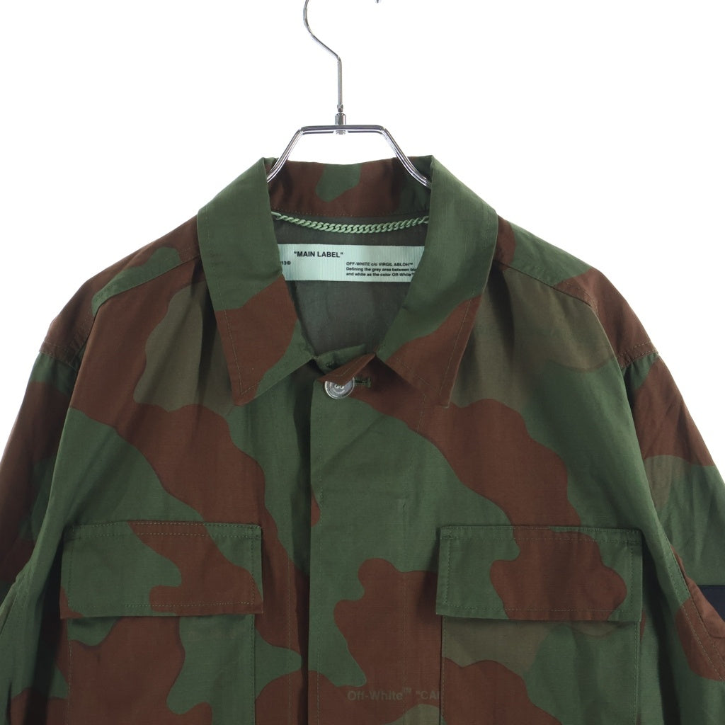OFF-WHITE(オフホワイト) 19SS Military Jacket ワッペン ミリタリージャケット カーキ OMEL006R19A66021