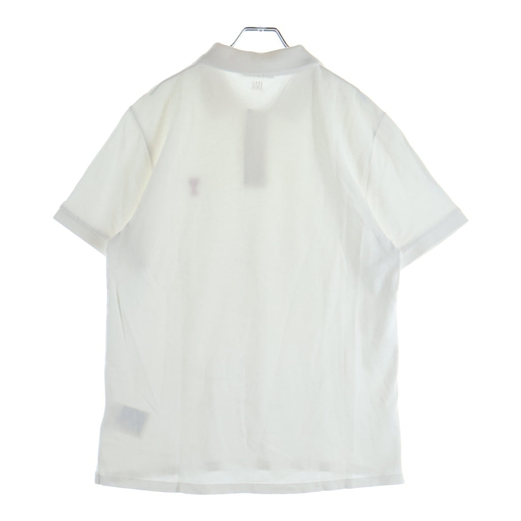 AMI Alexandre Mattiussi(アミアレクサンドルマテュッシ) Polo Shirt ハートロゴ刺繍 半袖ポロシャツ ホワイト BFHJ207.760