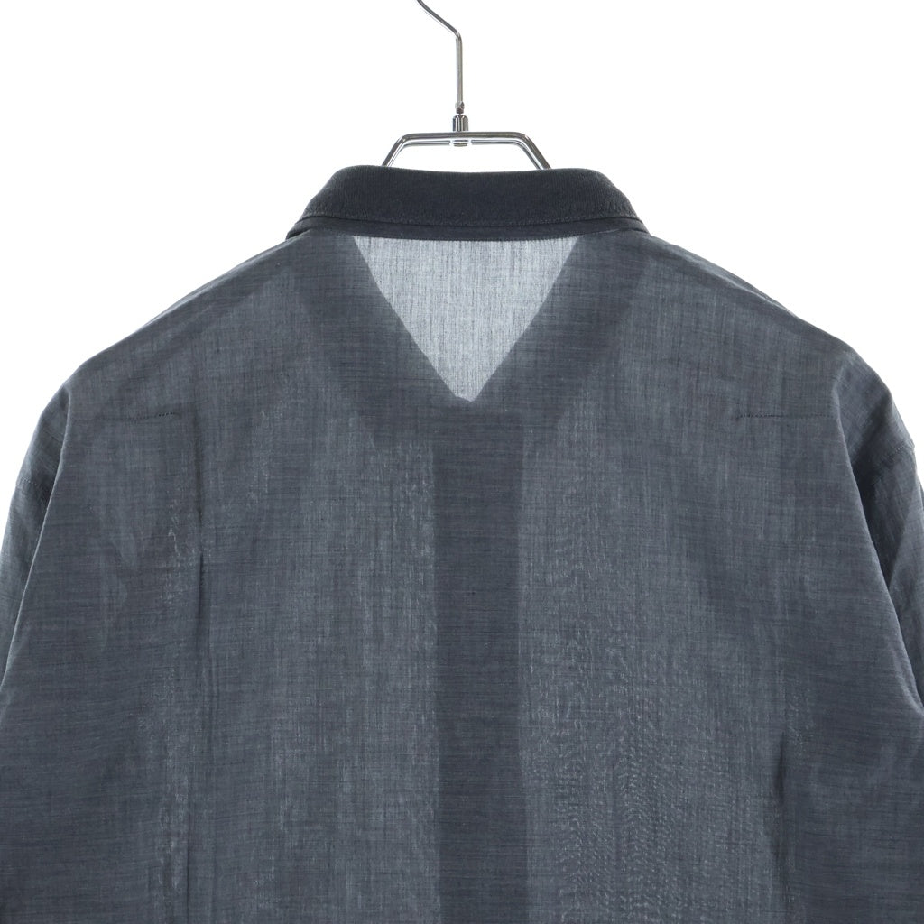 Dior HOMME(ディオールオム) 11AW カラー切替 長袖比翼シャツ グレー 133C549Z1844