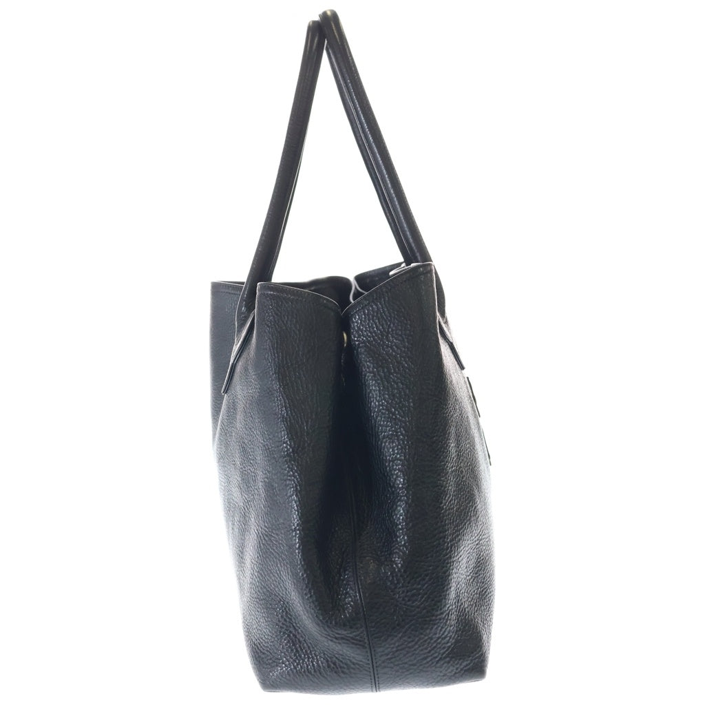 CHROME HEARTS(クロムハーツ) TOTE W SNP 3CEME セメタリークロスパッチ レザートートバッグ ブラック レディース