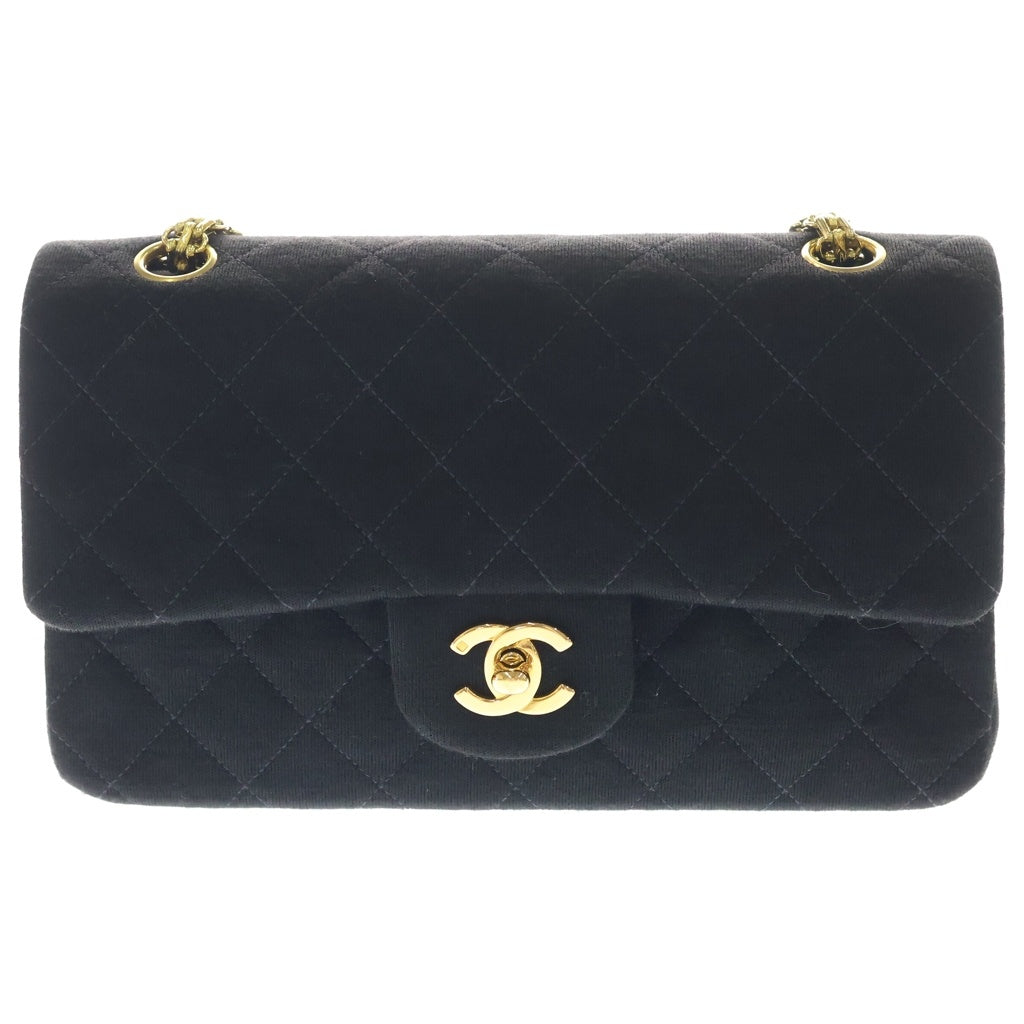 CHANEL(シャネル) マトラッセ25 Wフラップ チェーンショルダーバッグ ブラック レディース