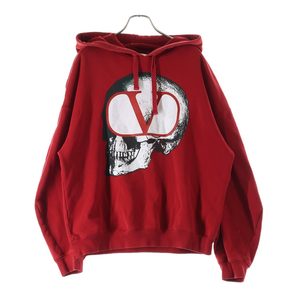 VALENTINO(ヴァレンティノ) ×UNDERCOVER EDITION GO SKULl HOODIE SV0MF0715RF ×アンダーカバースカルプリント プルオーバーフーディーパーカー レッド