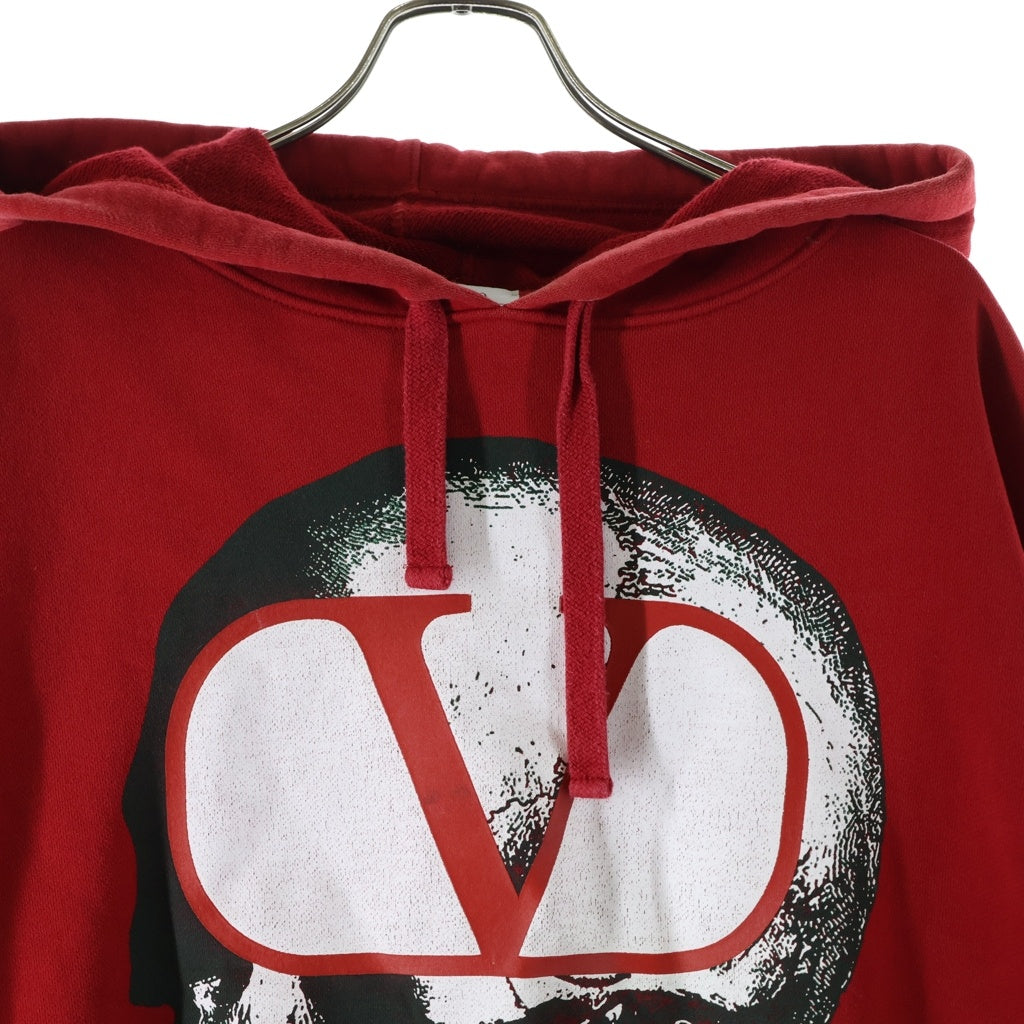VALENTINO(ヴァレンティノ) ×UNDERCOVER EDITION GO SKULl HOODIE SV0MF0715RF ×アンダーカバースカルプリント プルオーバーフーディーパーカー レッド