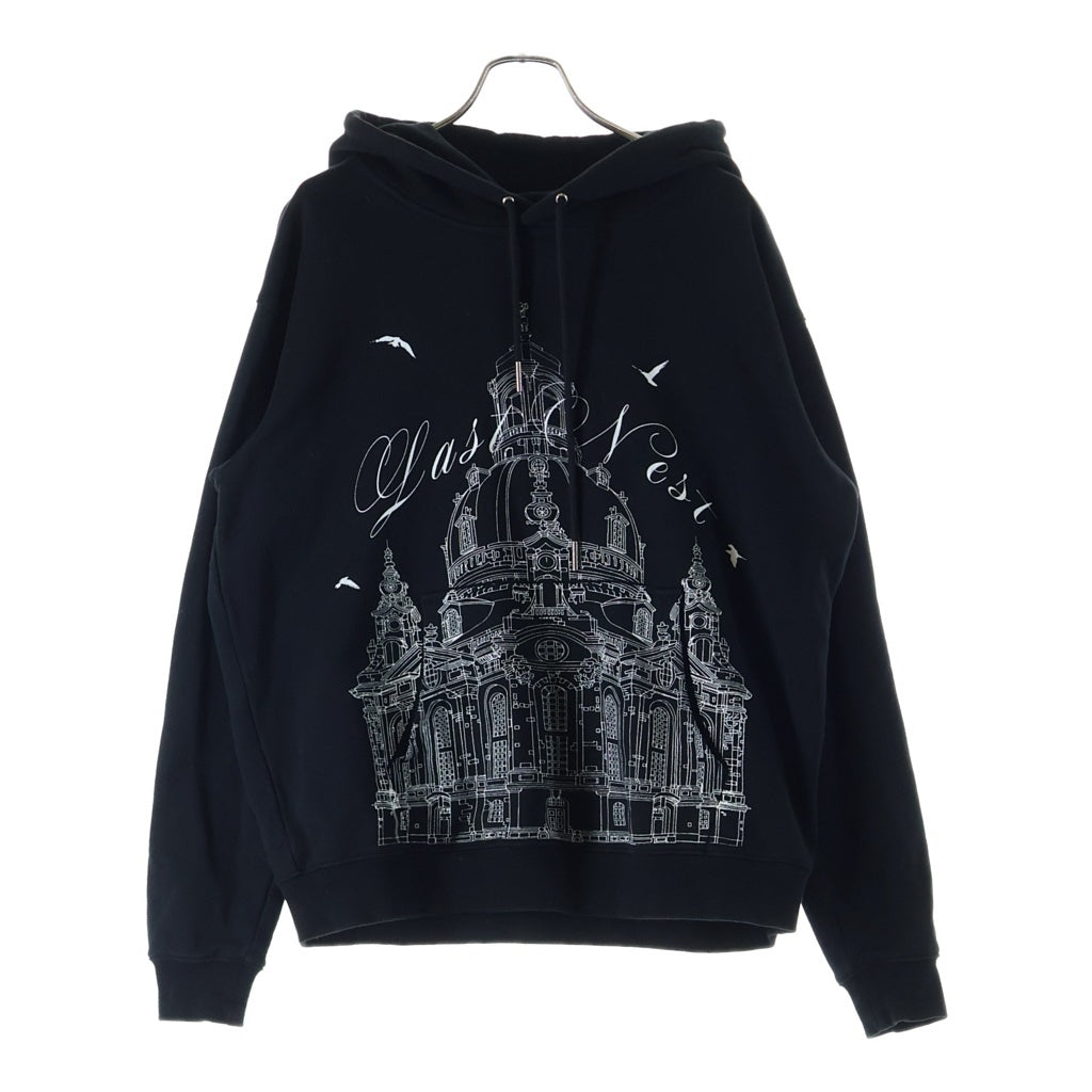 LAST NEST(ラスト ネスト) Cathedral Logo Hoodie カテドラル グラフィック ロゴ プルオーバーフーディー パーカー ブラック