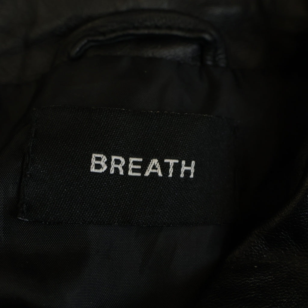 BREATH(ブレス) 23SS ラムレザー ロングスリーブ長袖シャツ BR23SS-O0001 ブラック