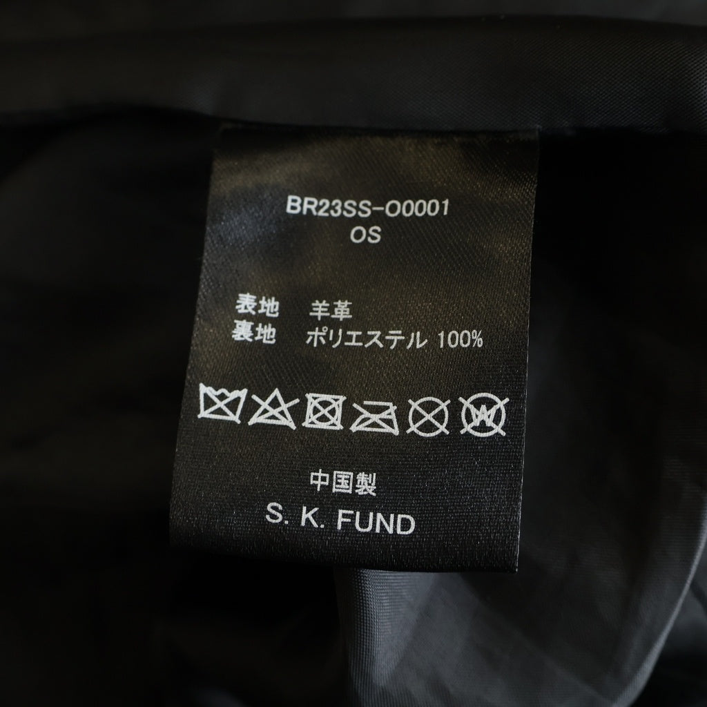 BREATH(ブレス) 23SS ラムレザー ロングスリーブ長袖シャツ BR23SS-O0001 ブラック
