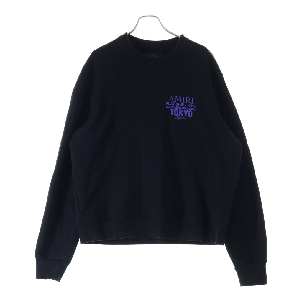AMIRI(アミリ) TOKYO LIMITED CREWNECK SWEAT SREXMJT095SMRCTT1 ×東京フラッグ ロゴプリント 長袖スウェットトレーナー ブラック