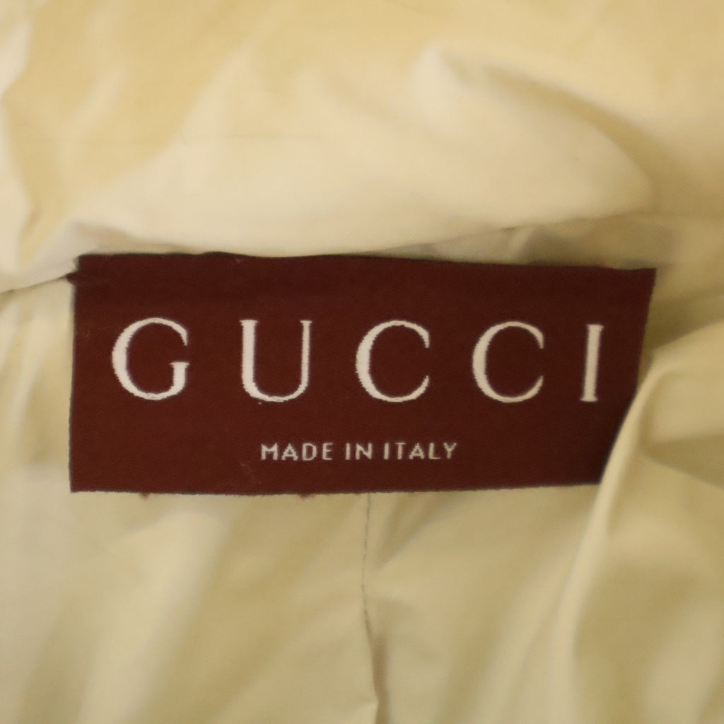 GUCCI(グッチ) Ivory Teddy Sweatshirt 795146 XJGRM ロゴ刺繍 プルオーバーフリースパーカー フーディ アイボリー
