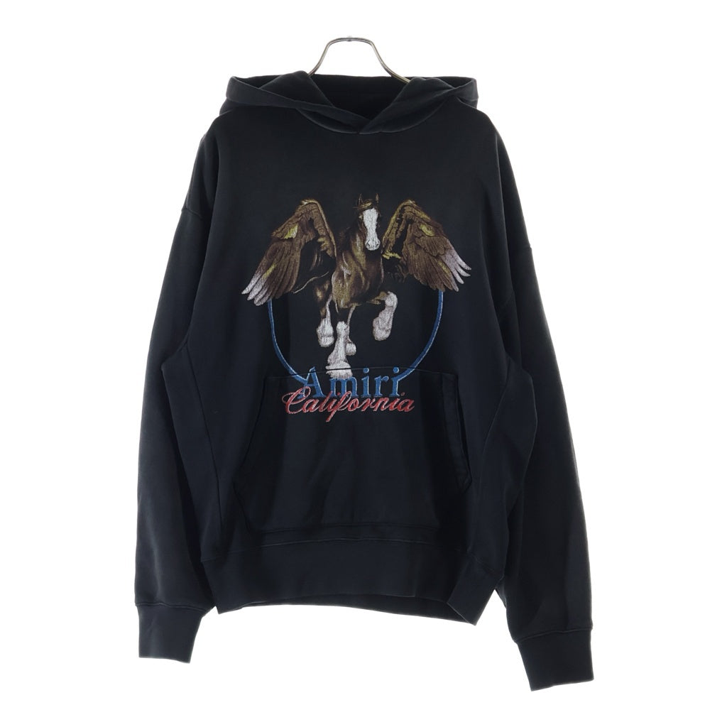 AMIRI(アミリ) PEGASUS HOODIE AMJYHD1080 ペガサスプリント プルオーバーフーディーパーカー ブラック