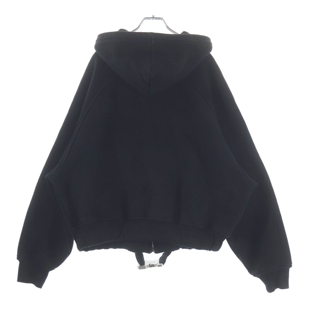 1017 ALYX 9SM(アリクス) Belted Buckle Zip Hoodie ベルテッド バックル ジップアップフーディーパーカー ブラック