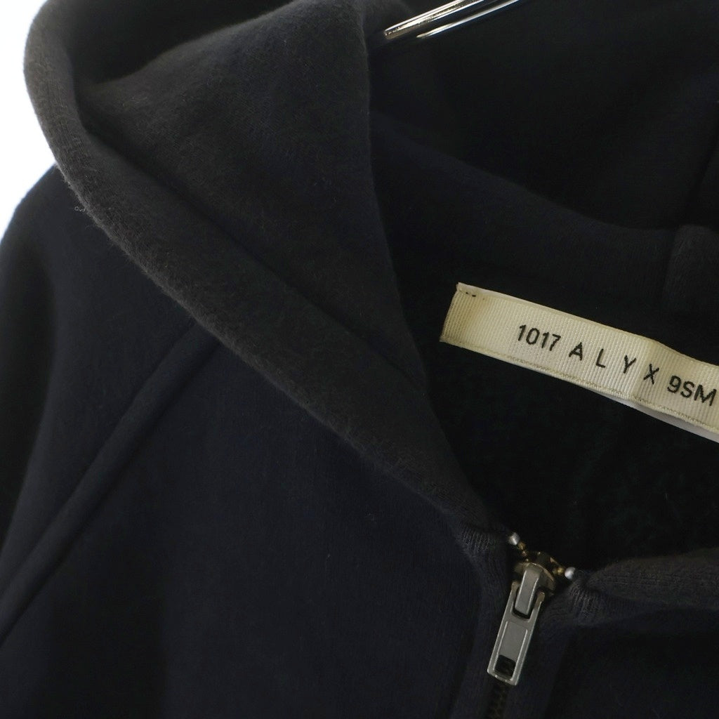 1017 ALYX 9SM(アリクス) Belted Buckle Zip Hoodie ベルテッド バックル ジップアップフーディーパーカー ブラック