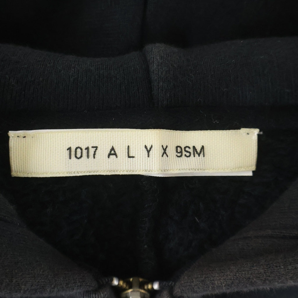 1017 ALYX 9SM(アリクス) Belted Buckle Zip Hoodie ベルテッド バックル ジップアップフーディーパーカー ブラック