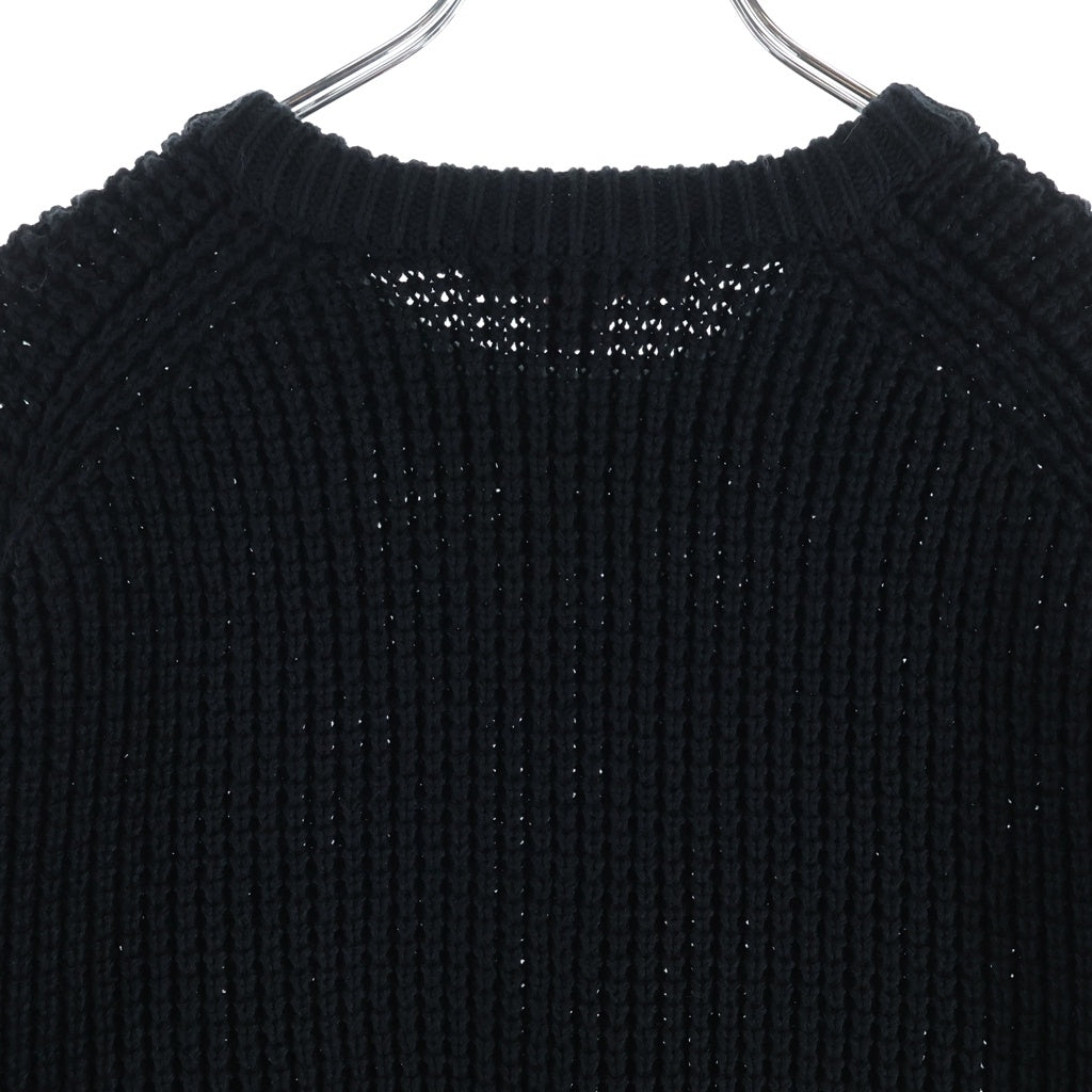 SUPREME(シュプリーム) 26SS Waffle Small Box Sweater Black スモールボックスロゴ クルーネック ワッフルニットセーター ブラック