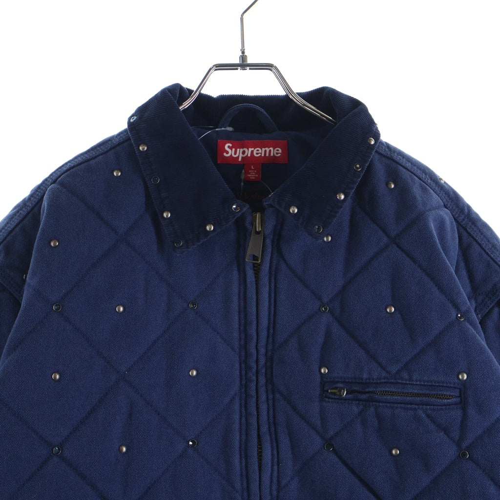 SUPREME(シュプリーム) 25AW?B.B.Simon Quilted Work Jacket Navy B.Bサイモン キルティング スタッズワークジャケット ネイビー