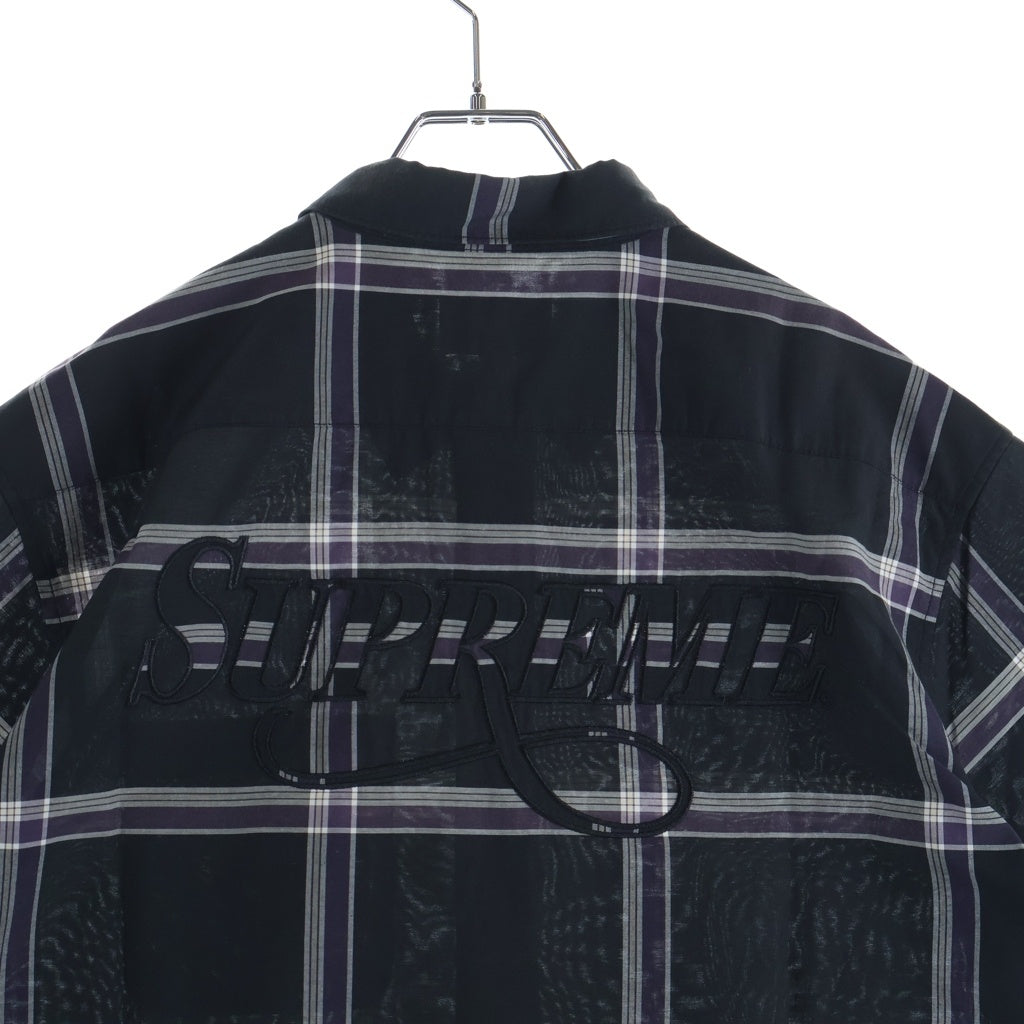 SUPREME(シュプリーム) 21SS Lightweight Plaid S/S Shirt Black ライトウェイト 半袖チェックシャツ ブラック