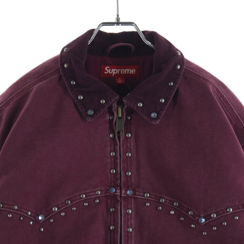 SUPREME(シュプリーム) 24AW B.B. Simon Studded Work Jacket Burgundy? B.B.サイモン スタッズワークジャケット バーガンディ