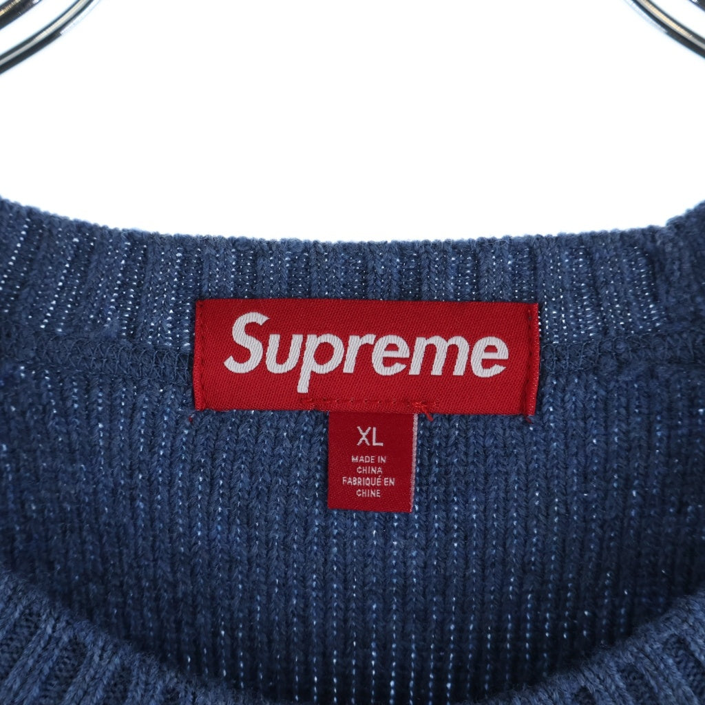 SUPREME(シュプリーム) 24AW Terry Small Box Sweater Blue テリー スモールボックスロゴ クルーネックニットセーター ブルー