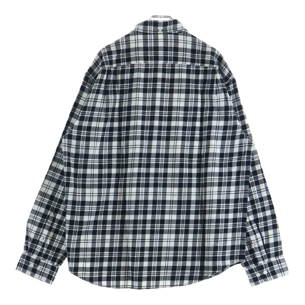 SUPREME(シュプリーム) 25AW Plaid Flannel Shirt White フランネルチェックシャツ 長袖シャツ ホワイト/ブラック