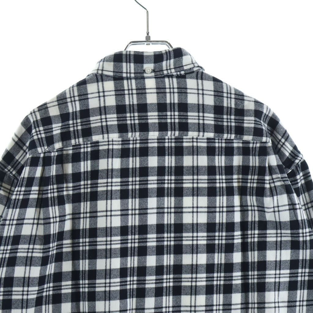 SUPREME(シュプリーム) 25AW Plaid Flannel Shirt White フランネルチェックシャツ 長袖シャツ ホワイト/ブラック