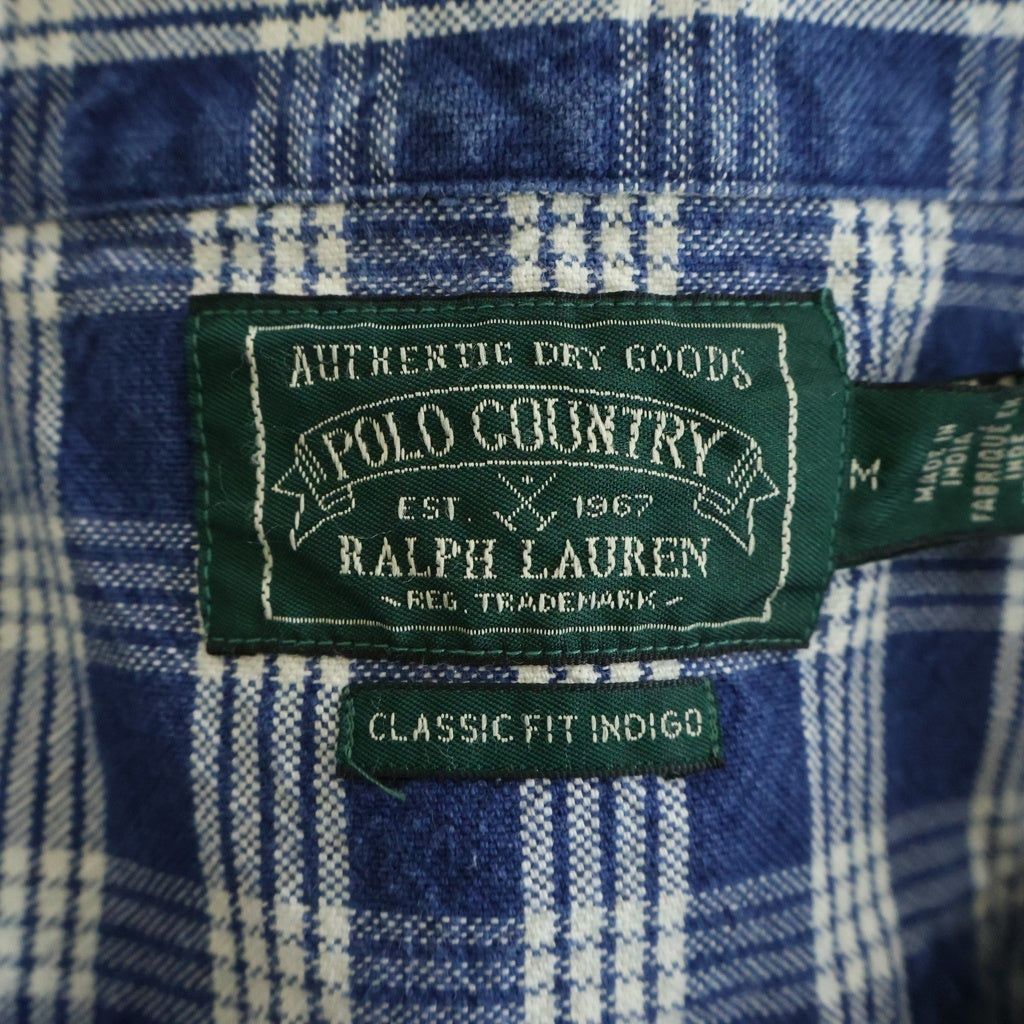 POLO RALPH LAUREN(ポロラルフローレン) Woven Shirt Indigo クラシックフィット 長袖チェックシャツ インディゴ