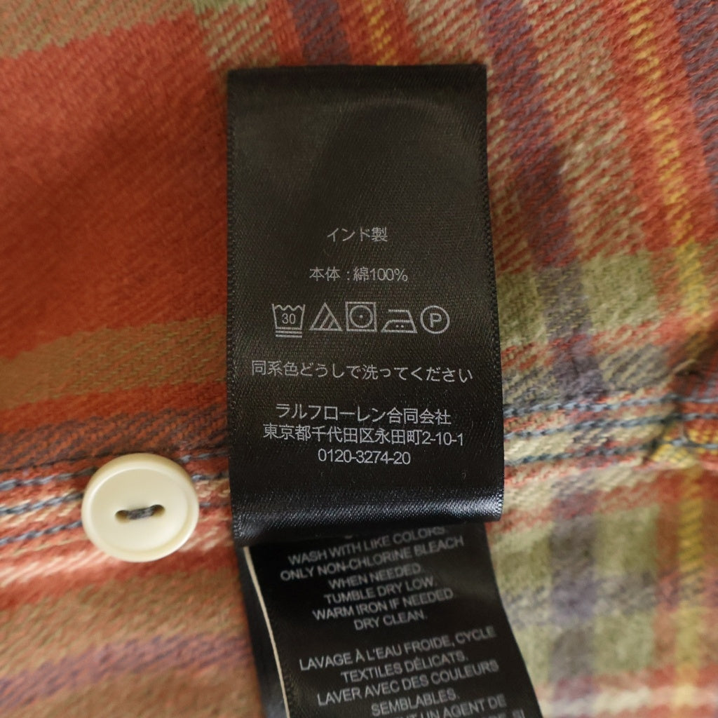 RRL(ダブルアールエル) Check Twill Work Shirt Red/Blue/Green 長袖チェックシャツ ワークシャツ マルチ
