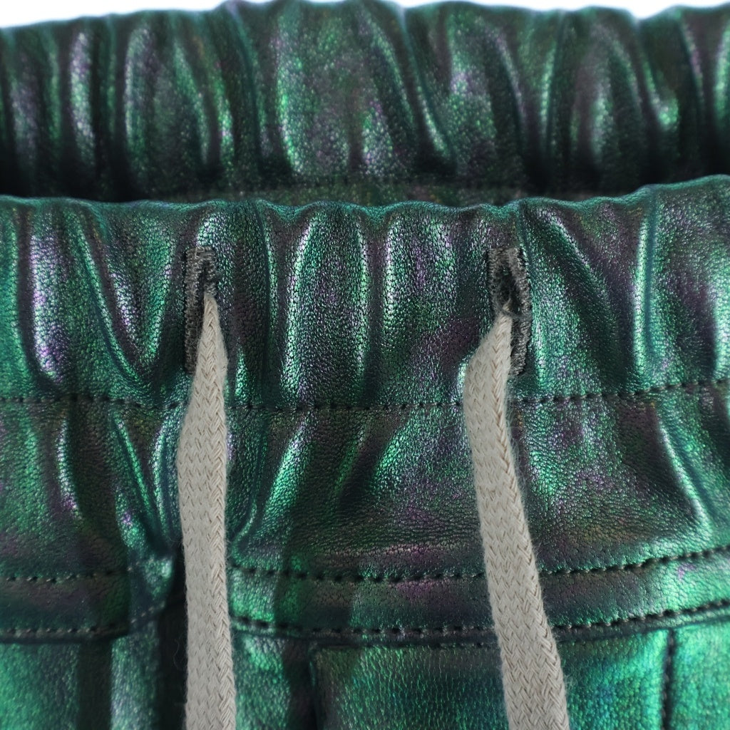 Rick Owens(リックオウエンス) 23SS Metallic Leather Mastodon メタリック ラムレザーマストドン カーゴパンツ グリーン RP01C5323-LSI