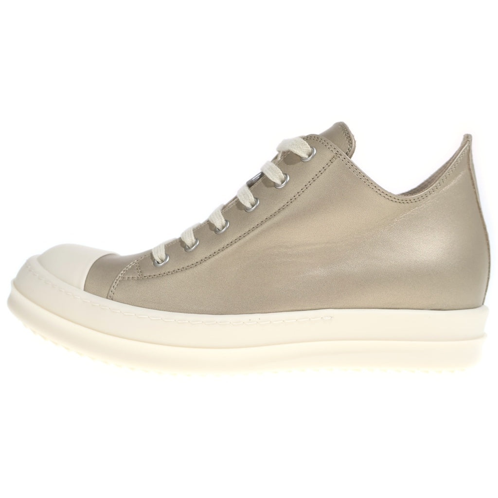 Rick Owens リックオウエンス LOW SNEAKS メタリック レザーローカットスニーカー シルバー RO01E7891-LLPM Rick Owens(リックオウエンス) LOW SNEAKS メタリック レザー