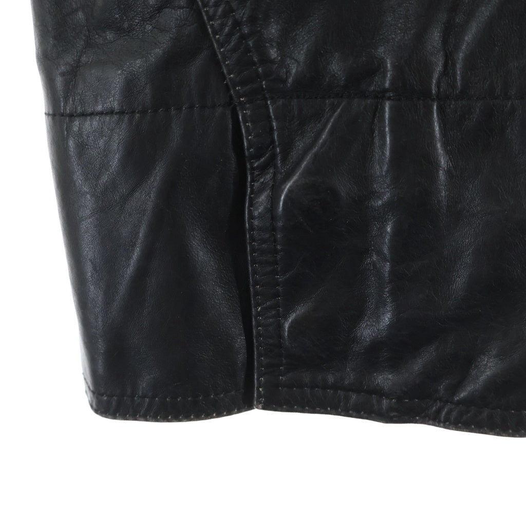 Rick Owens(リックオウエンス) V Safety Jacket セーフティ カーフレザージャケット ブラック RU01E5775 LTP