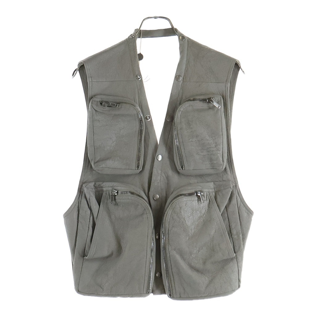 Rick Owens(リックオウエンス) 24AW Cargo Vest ラムレザー カーゴ 