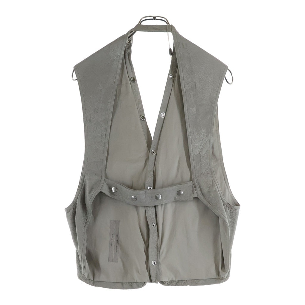 Rick Owens(リックオウエンス) 24AW Cargo Vest ラムレザー カーゴベスト ベージュ RU02D6767-LBA