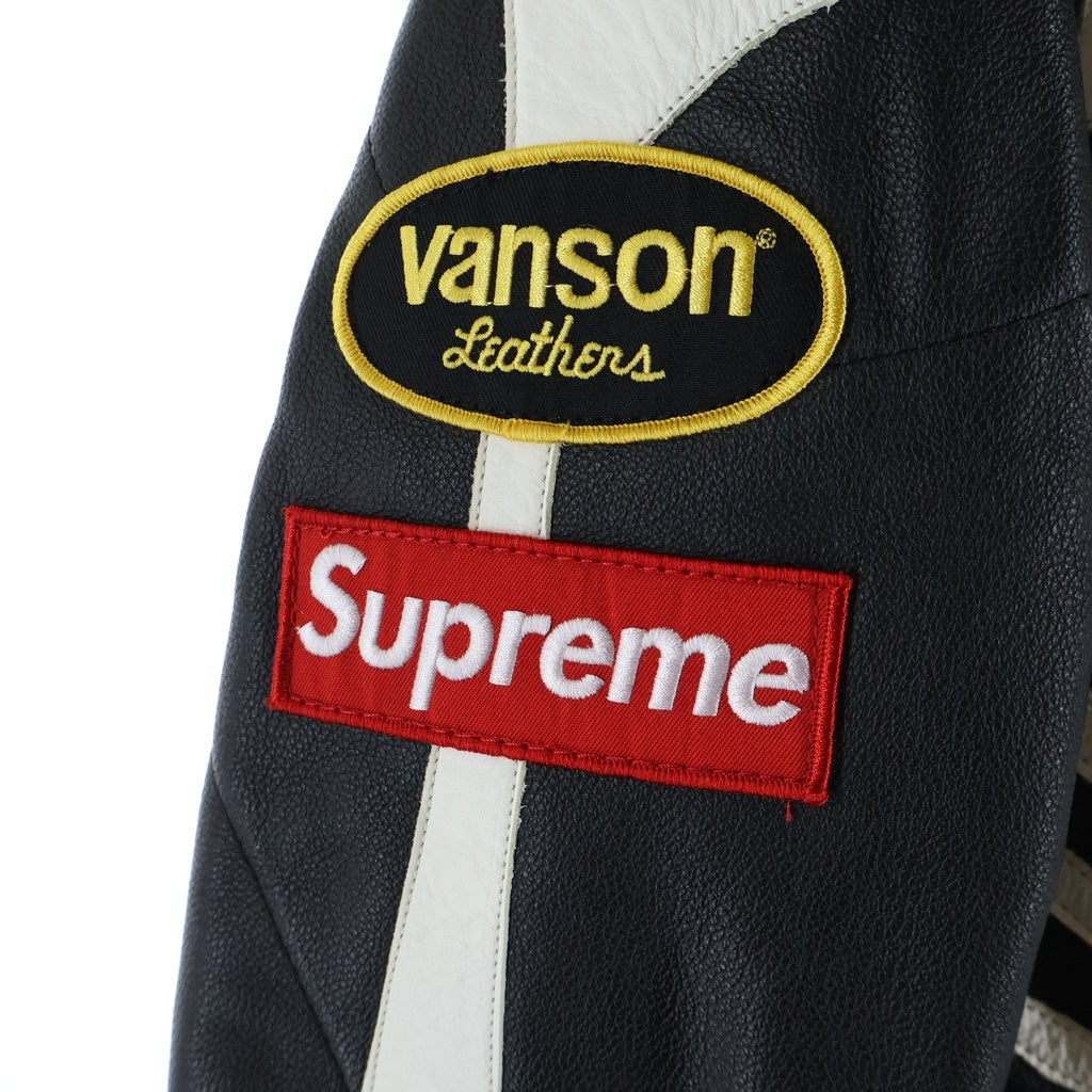 SUPREME(シュプリーム) 17AW Vanson Leather Bones Jacket バンソン ボーン レザージャケット ブルゾン ブラック