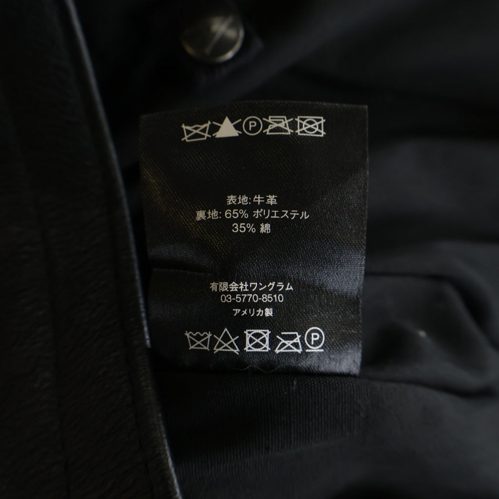 SUPREME(シュプリーム) 17AW Vanson Leather Bones Jacket バンソン ボーン レザージャケット ブルゾン ブラック
