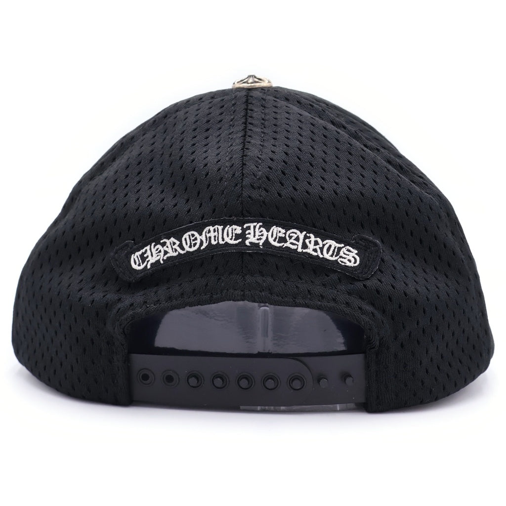 CHROME HEARTS(クロムハーツ) MESH CAP ホースシュー刺繍 スクロールラベル メッシュキャップ 帽子 ブラック