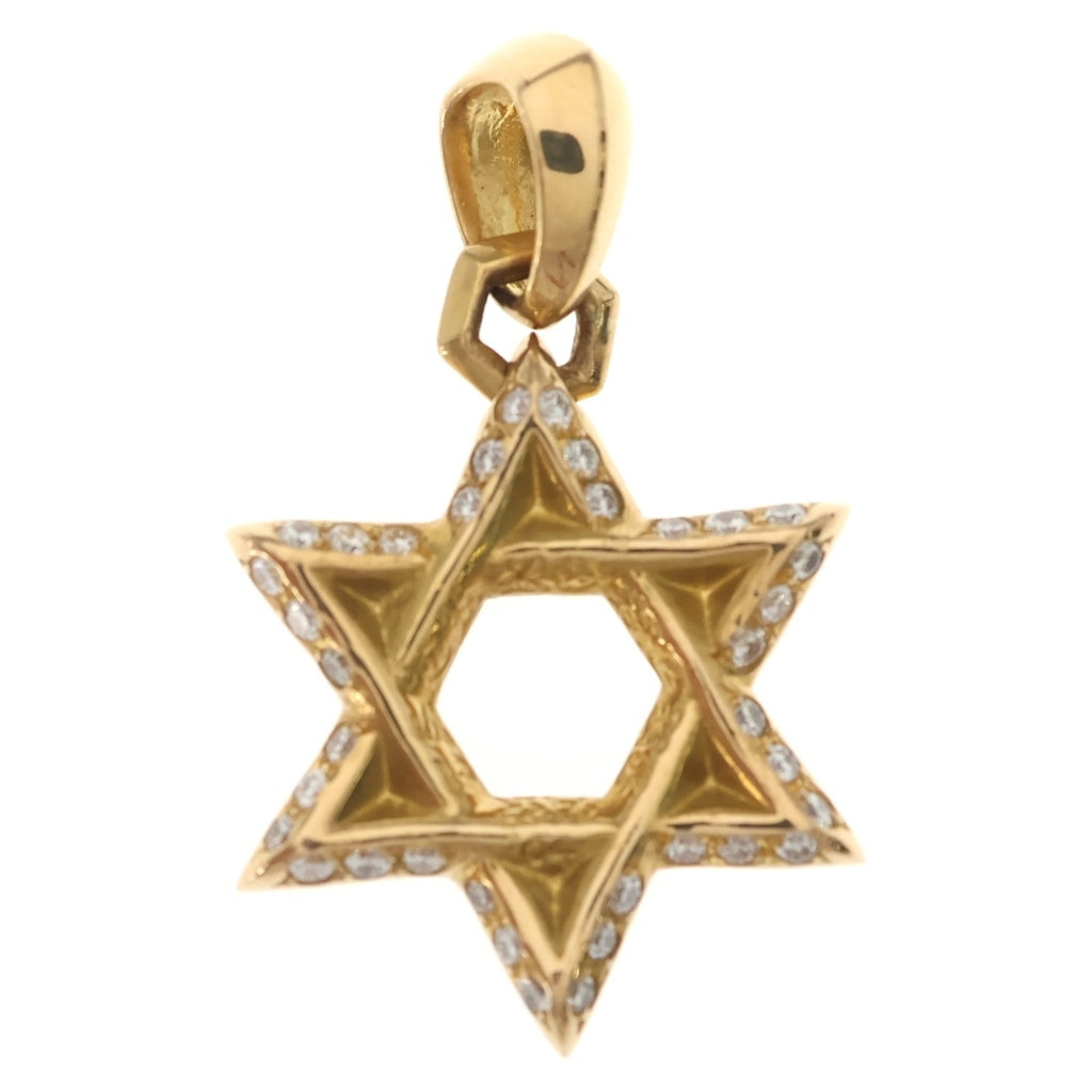 CHROME HEARTS(クロムハーツ) 22K STAR OF DAVID PENDANT P D スターオブダビデ パヴェダイヤモンド ペンダントトップ ゴールド