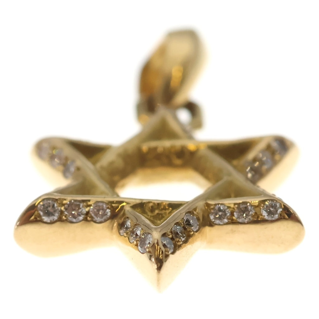 CHROME HEARTS(クロムハーツ) 22K STAR OF DAVID PENDANT P D スターオブダビデ パヴェダイヤモンド ペンダントトップ ゴールド