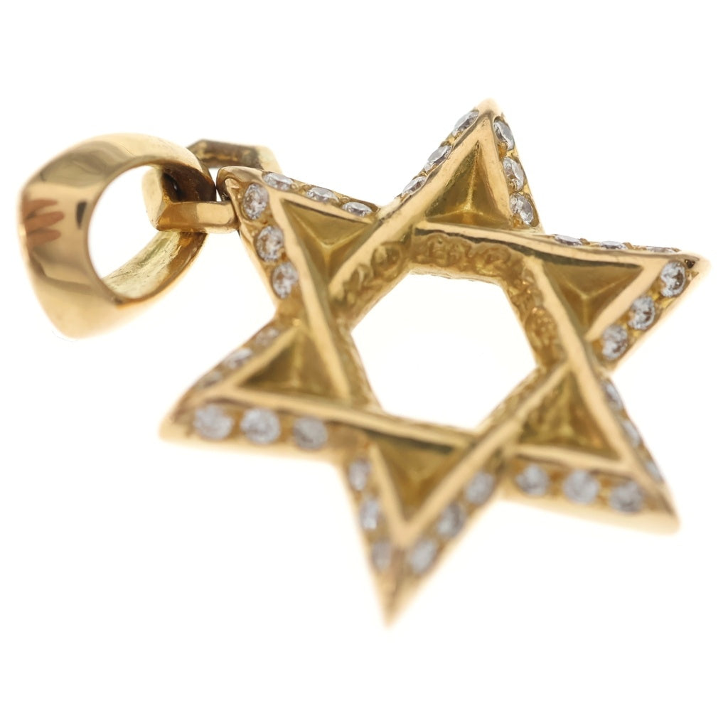 CHROME HEARTS(クロムハーツ) 22K STAR OF DAVID PENDANT P D スターオブダビデ パヴェダイヤモンド ペンダントトップ ゴールド