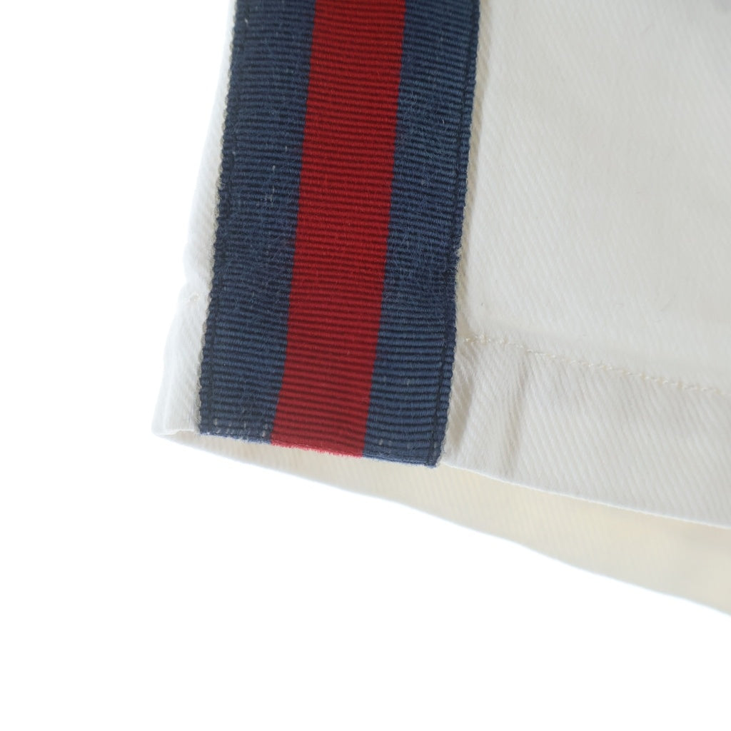 GUCCI(グッチ) Stripe Cotton Shorts サイドライン ショーツ ハーフパンツ ホワイト レディース 527632 XRB86