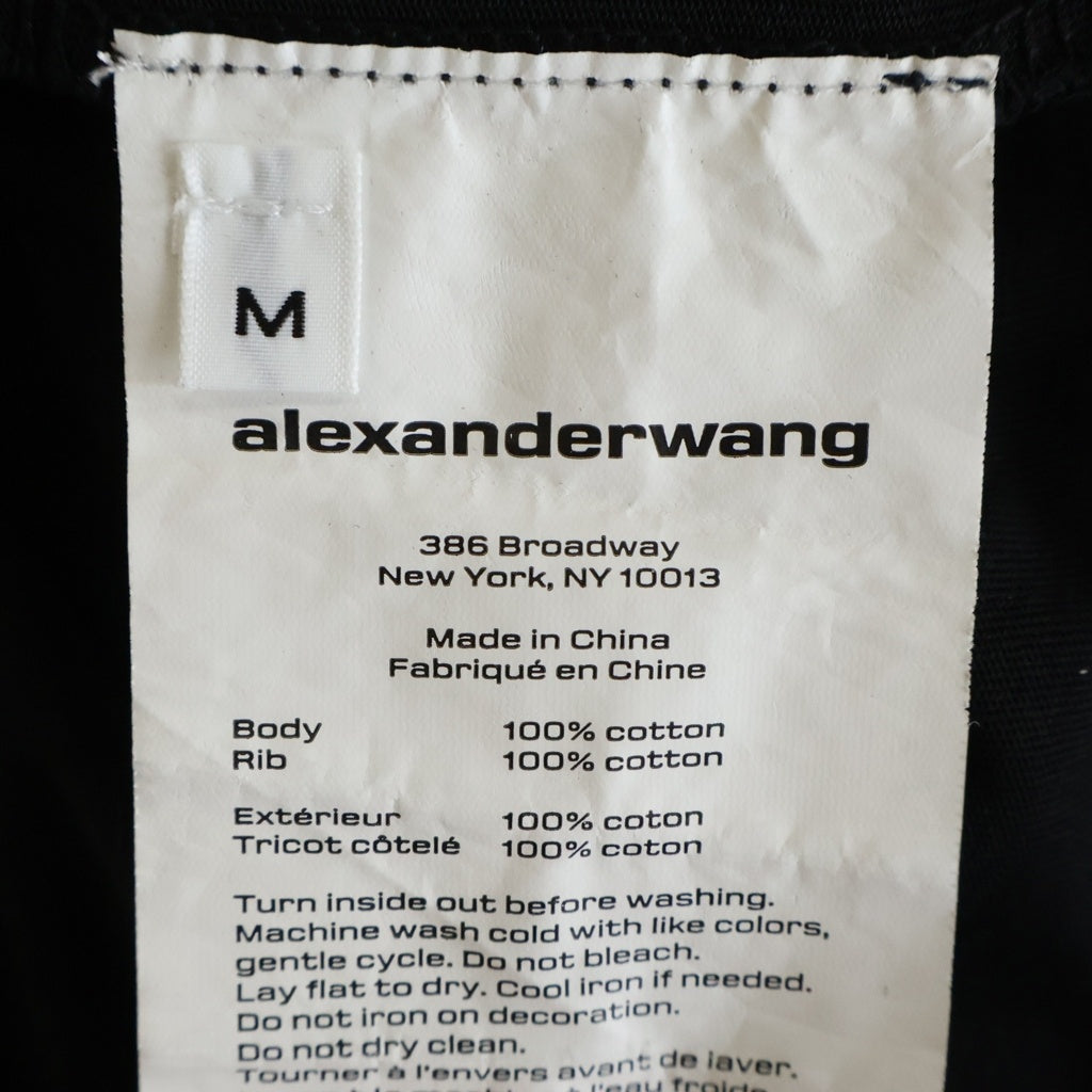 ALEXANDER WANG(アレキサンダーワン) Cropped T-Shirt フェード加工 クロップド半袖Tシャツ グレー