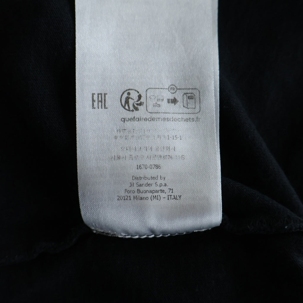 JIL SANDER(ジルサンダー) 24AW L/S T-Shirt ロゴプリント 長袖Tシャツ ロンT ブラック J21GC0167