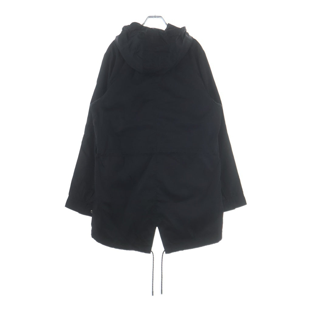 Dior HOMME(ディオールオム) 17AW Bee Nylon Hooded Coat ナイロンロングコート フーディー ブラック 733C302A3962