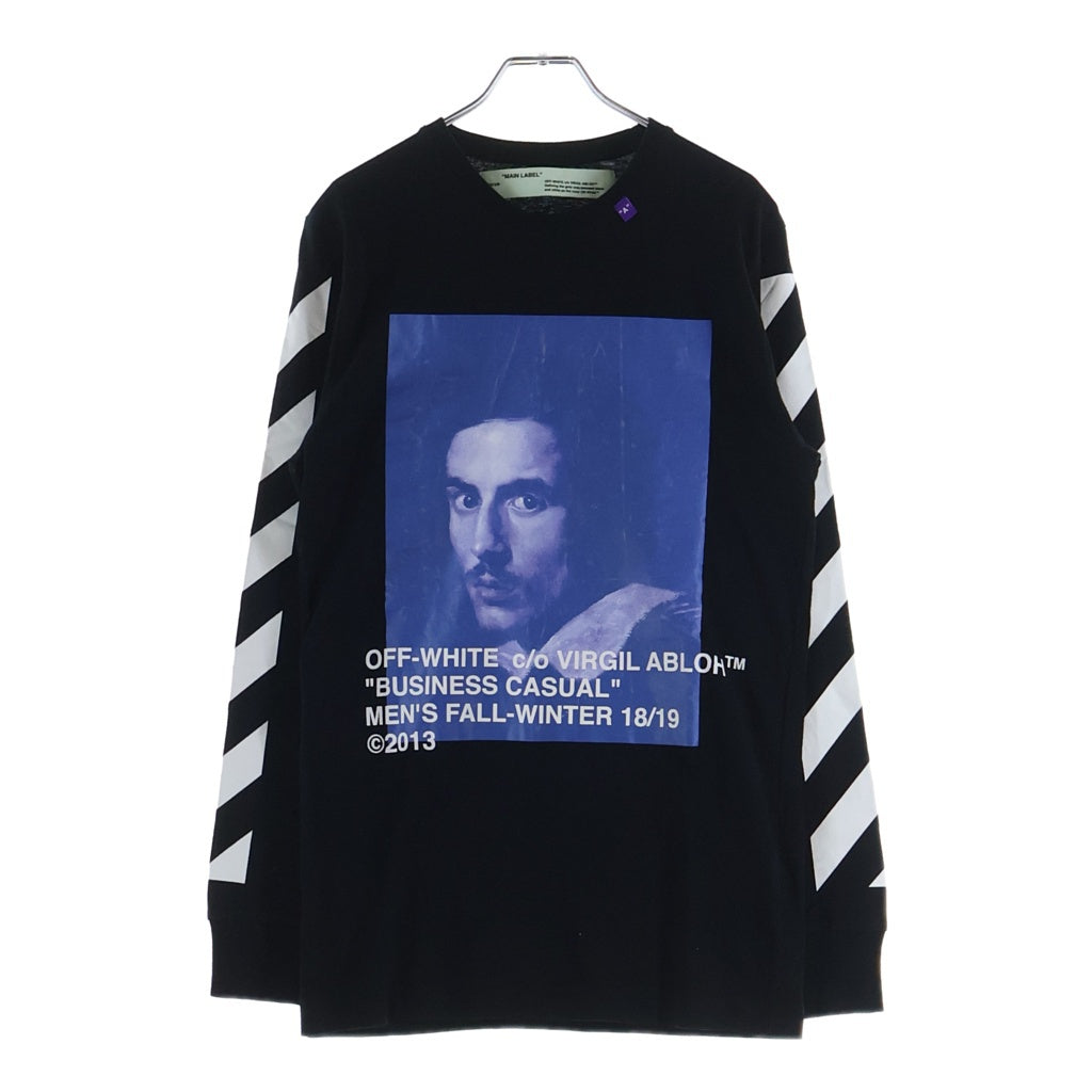 OFF-WHITE(オフホワイト) 18AW Diag Bernini L/S T-Shirt ベルニーニ 長袖Tシャツ ロンT ブラック OMAB001F18185011