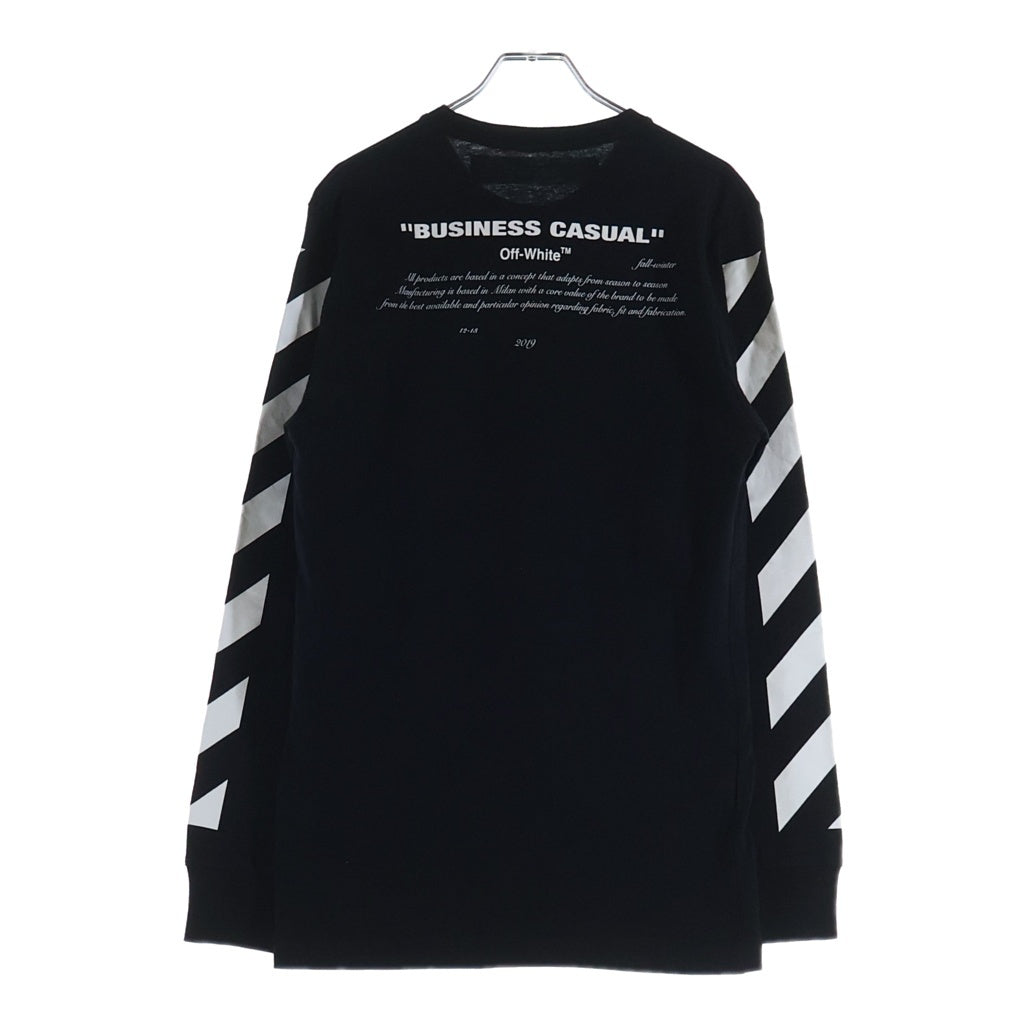 OFF-WHITE(オフホワイト) 18AW Diag Bernini L/S T-Shirt ベルニーニ 長袖Tシャツ ロンT ブラック OMAB001F18185011