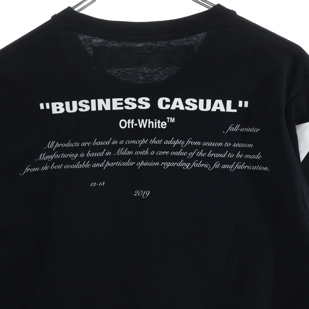 OFF-WHITE(オフホワイト) 18AW Diag Bernini L/S T-Shirt ベルニーニ 長袖Tシャツ ロンT ブラック OMAB001F18185011