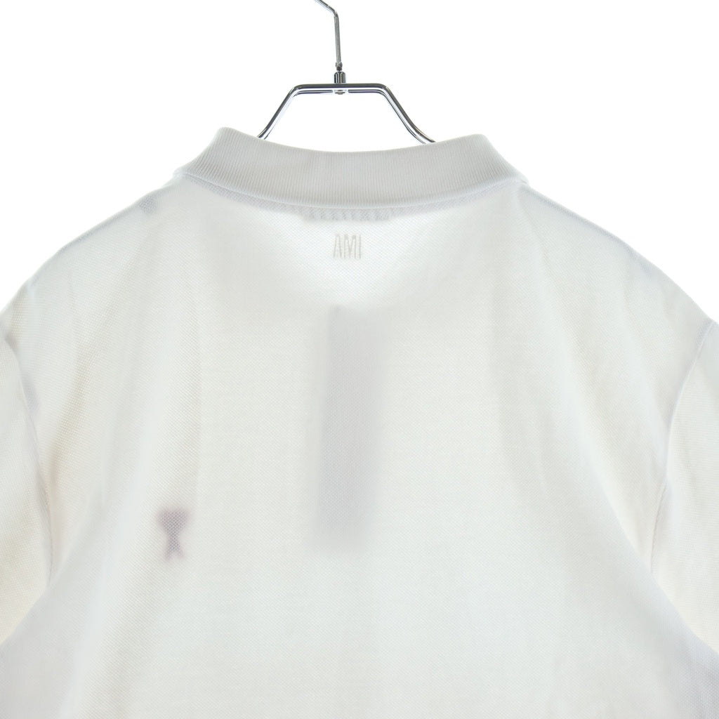 AMI Alexandre Mattiussi(アミアレクサンドルマテュッシ) Polo Shirt ハートロゴ 半袖ポロシャツ ホワイト BFHJ207.760