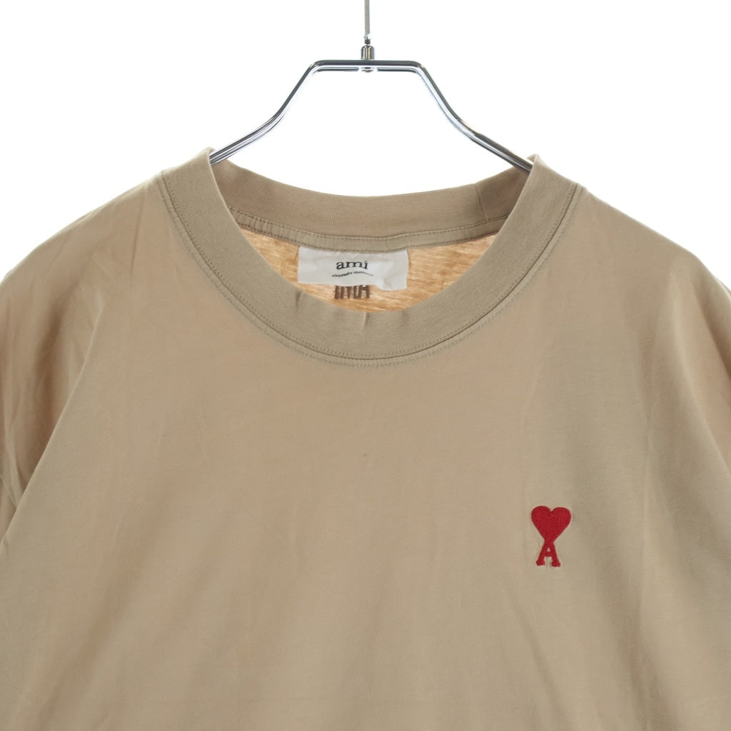 AMI Alexandre Mattiussi(アミアレクサンドルマテュッシ) T-Shirt ハートロゴ 半袖Tシャツ ベージュ A21FJ109.723